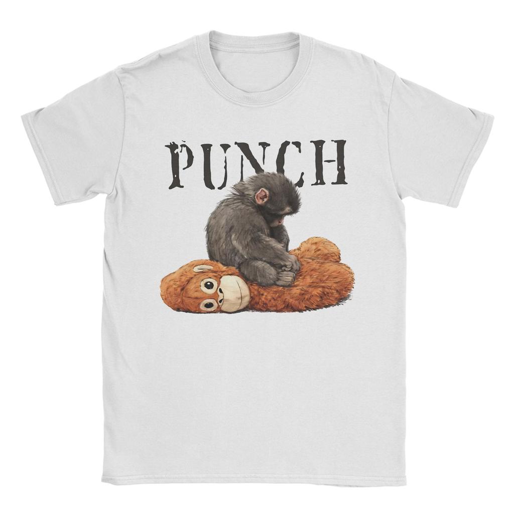 Unisex TShirt Punch Monkey Team Punch Monkey Team Punch Pure Cotton Tee Shirt Short Sleeve T Shirts Round Neck Clothes