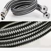 G1/2'' Edelstahl Nylon Geflochtener Schlauch Rohr Schlauch Silikon Sanitär Thermobeständig Wasserhahn Waschbecken Armatur Spüle Küche Badezimmer