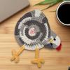 Chicken Fun Cup Mat Home Dining Table Knitted Cup Mat Crochet Drink Coasters for Kitchen Desk Home Bar Coffee