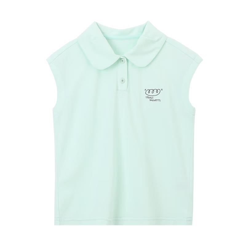 Girls Embroidered Doll Collar Polo T-Shirt 160