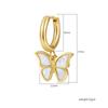 INS Trend Fashion Stainless Steel Butterfly Ear Buckle Plated K Versatile Premium Round Earrings