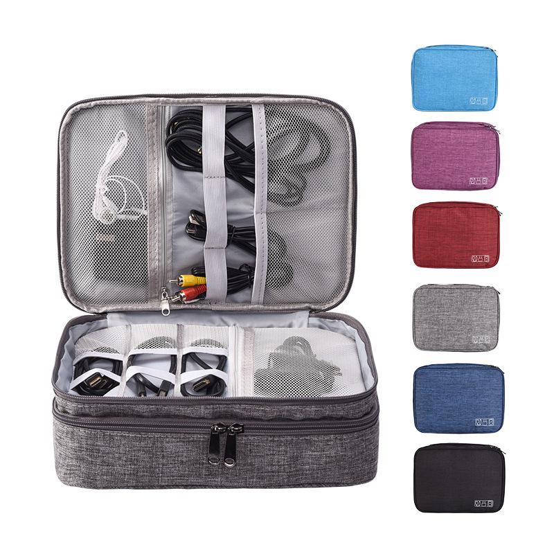 Digital Multi-Layer Storage Bag for Cables, Power Banks & Earphones