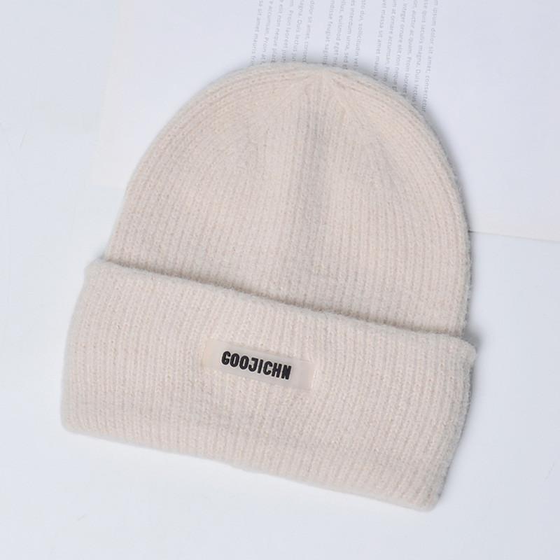 Style Knitted Cap Fall Winter Fashion Warm Beanie With No Brim For Daily Use бежевый