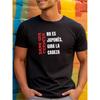 Men's Spanish "DAME UNA CERVEZA" Beer Print T-Shirt - Lightweight Breathable for Casual, Gym & Outdoor Wear, Loose Fit Short Sleeve Round Neck Tee