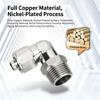 PL8-02 Rotatable Elbow Male Thread PL6-01/03 Pneumatic Full Brass Push-in Air Hose Universal Fittings