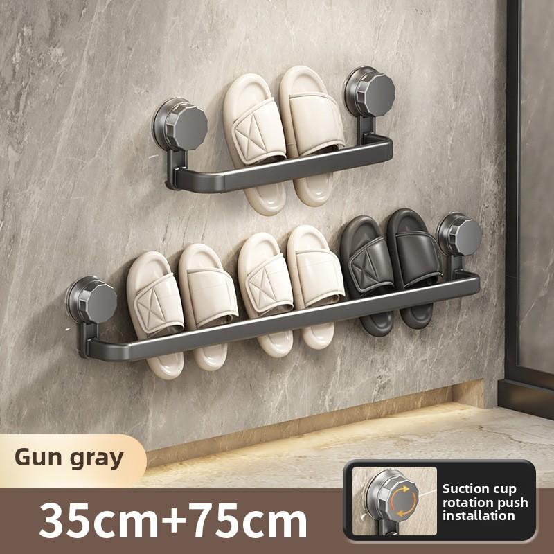 Bathroom Slipper Rack Wall-mounted Non-punching Toilet Toilet Shoe Drain Rack Storage Artifact Rack Suction Cup
