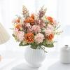 Artificial Flower Lavender Ball Chrysanthemum Combination bouquet Home BedroomDecoration Wedding Dining Table Centerpiece Bridal