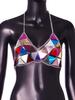 2023 Summer Disco Chic: Women's Sequin Acrylic Patchwork Top