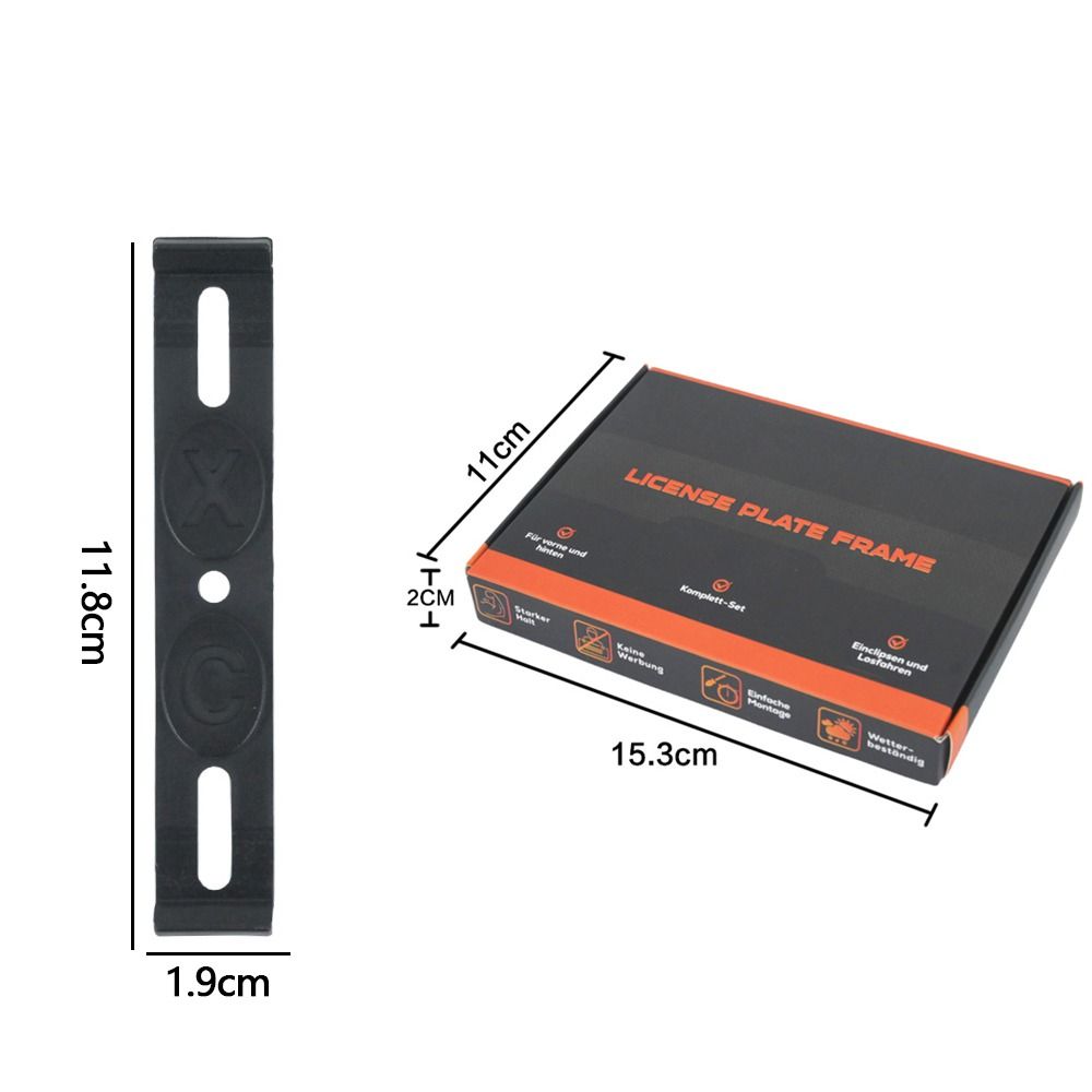 4PCS Simple License Plate Holder Frameless License Plate Bckle New License Plate Frame  for Car