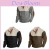 Maglione casual da uomo in velluto a coste con colletto alla coreana per stile urbano e calore invernale