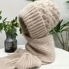 Winter Scarf Set, Coral Fleece Lining Windproof Ski Mask, Christmas Gift for Women Men, Outdoor Sports Ear Warmer Accessories