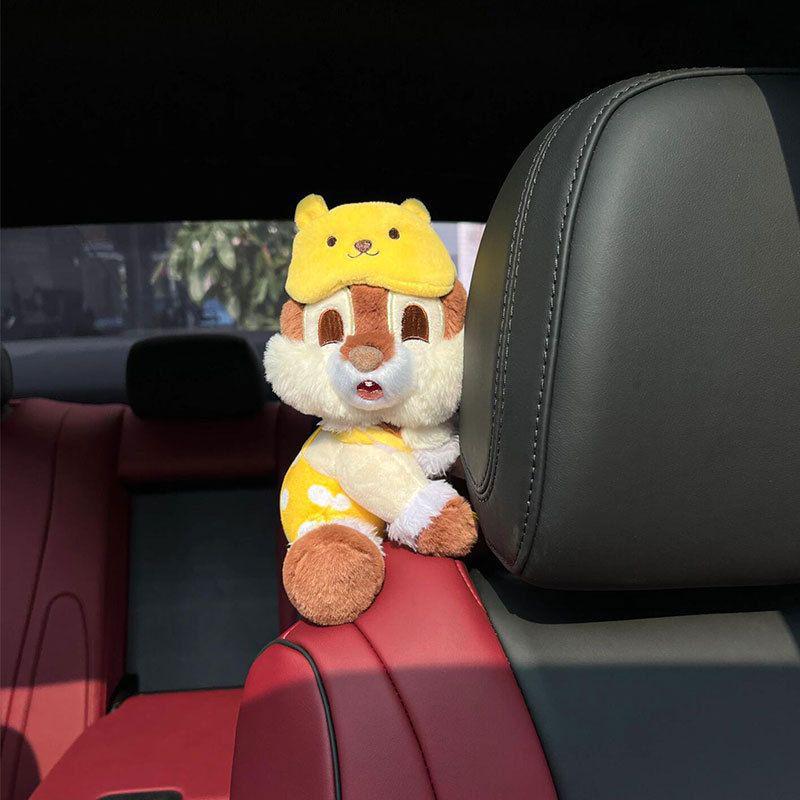 Charming Car Ornaments: Plush Passenger Seat Toys & Decorations for Women, Perfect for Tesla.