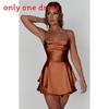 Summer Sexy Slip Dress With Spliced Polyester And Spandex For Night Out