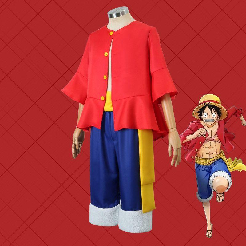 One Piece Cosplay Costume Luffy Cosplay Costume Cosplay Clothing Jacket Straw Hat Shoes Wig Costume