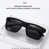 Textured Square Sunglasses Metal Edging Design Simple Frame Shape Face Shape Friendly Daily Versatile Sunscreen Sunglasses 3010