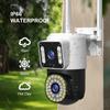 4K 8MP Wifi Surveillance Camera Tuya Dual Lens 10X Digital Zoom AI Human Detect Cam Wireless Outdoor Security PTZ IP Cameras