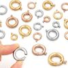 2Pcs Stainless Steel Spring Clasps Round Ring Clasps Hooks Jewelry End Connectors For DIY Handmade Bracelet Necklace Accessories