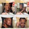 The RRock DDwayne Cushion Cover Natural Linen Organic Fabric DoubleSided Printing Room Sofa Decor Pillow Case