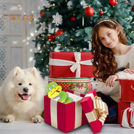 Quietschendes Kauspielzeug für Hunde mit Knisterpapier, Plüsch, Giraffen-/Schlangenform, Tauziehen-Spielzeug, interaktives Stofftier-Ziehspielzeug für kleine, mittelgroße und große Hunde