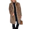2024 Autumn/Winter Fashionable European and American Leopard Print Plush Mid-Length Jacket