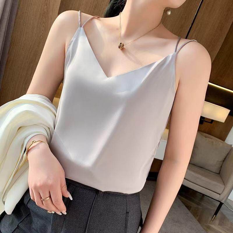2026 Versatile Summer Ice Silk Camisole: Sleeveless Top, Outerwear & Innerwear
