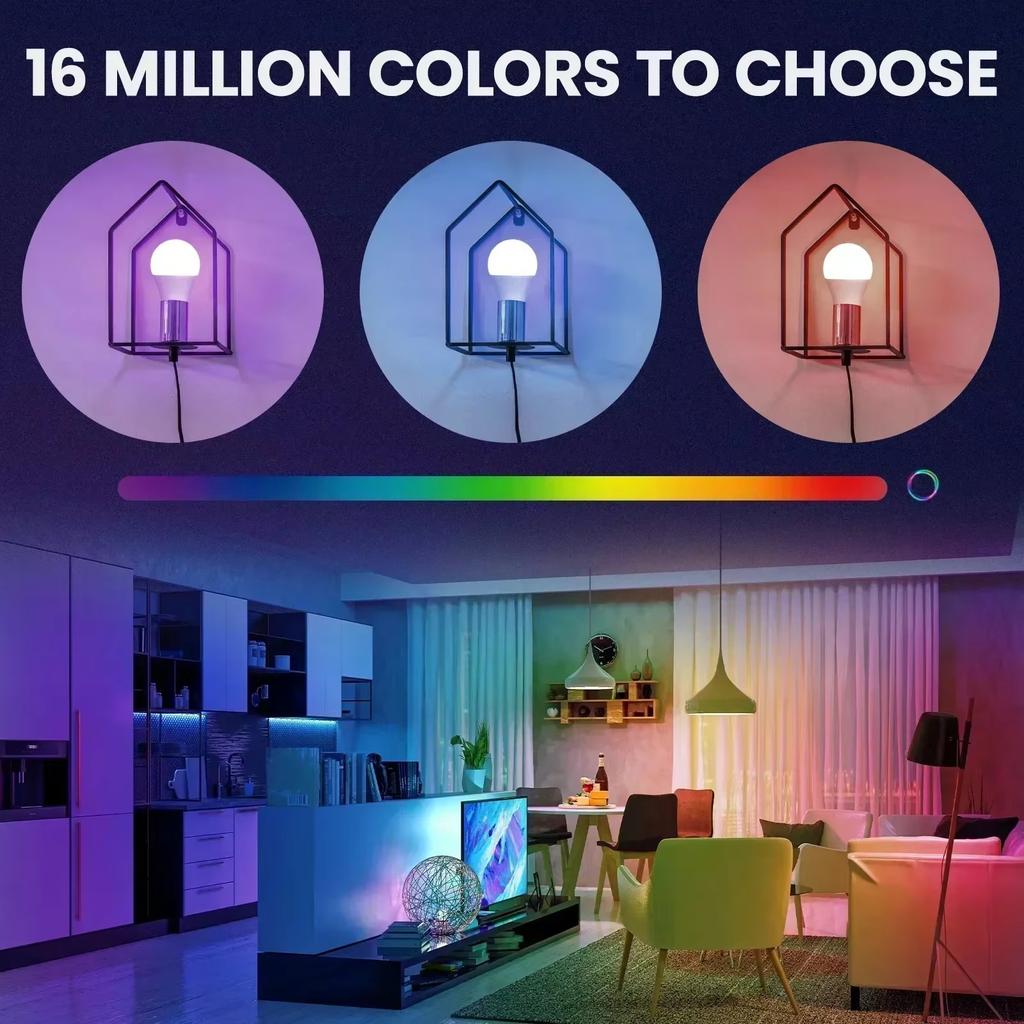 CozyLife E27 RGB WiFi Smart LED Bulb Dimmable Timer Light APP Voice Control Lamp Compatible with Alexa Google SmartThings Home Assistant