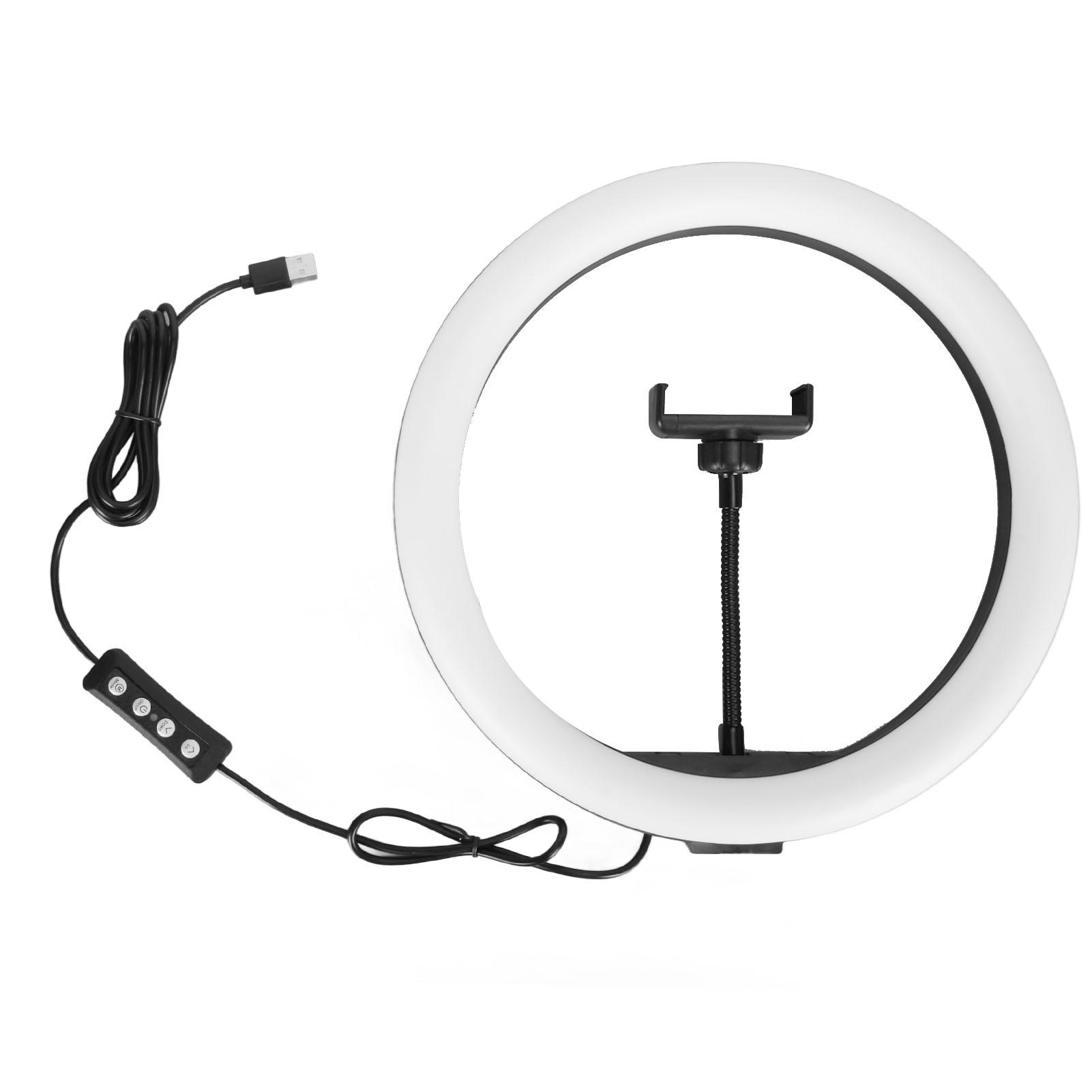 

Светодиодный кольцевой свет с резьбой 1/4 дюйма, 162 светодиодных энергосберегающих световых бусины, кольцевой свет со стойкой для прямых трансляций