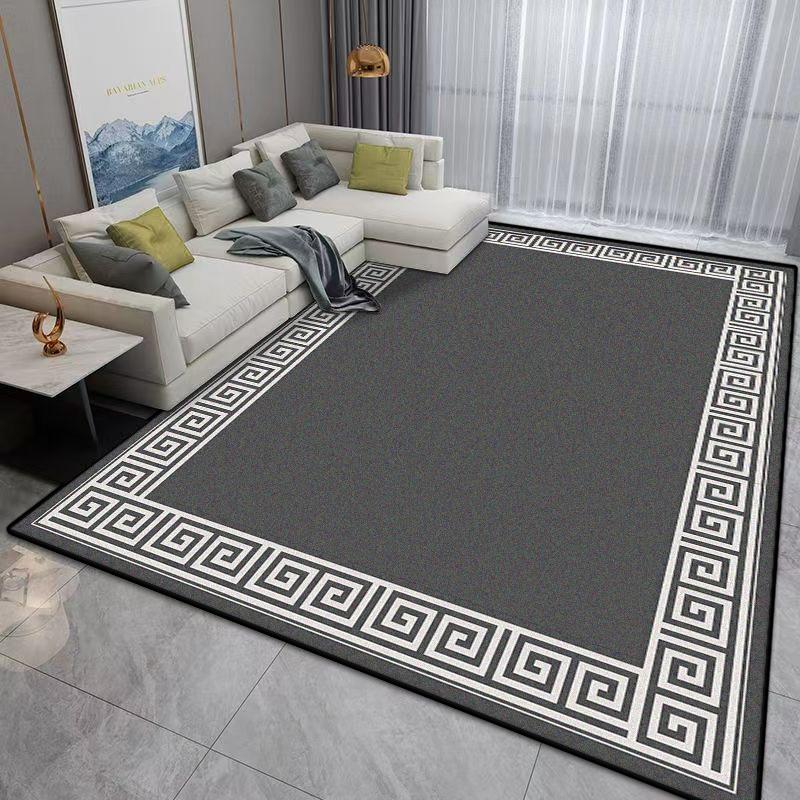 Modern Decorative Carpet black Living Room Minimalist Style Home Decor Home Large Area Bedside Washable Floor Mat Dining Room