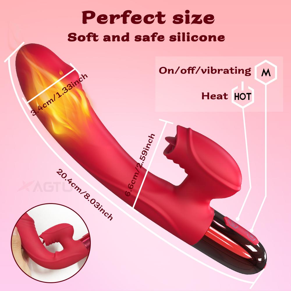 Rabbit Vibrator for Women Heating G-Spot Vibrator Clitoris Stimulator Female Masturbation Adult Goods Sex Toy for Women
