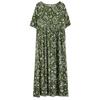 Short Sleeve Plus Size Cotton Vintage Floral New In Dresses for Women Casual Loose Long Summer Dress