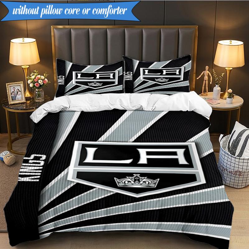 3PCS Los Angeles ice hockey Bedding Set,Including 1pc Duvet Cover And 2pcs Pillowcases Perfect for Bedroom, Dormitory, Fan Christmas gift