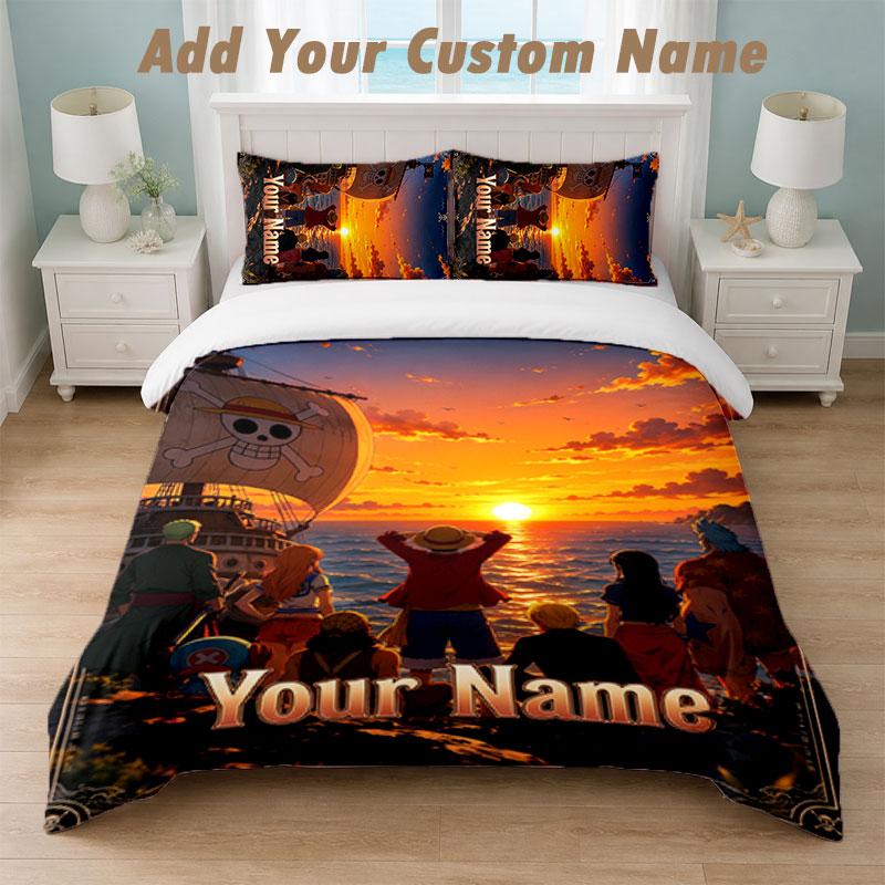 Bedding Set 1 Duvet Cover 2 Pillowcases One Piece Print Soft Bed Linen Bedroom Decor