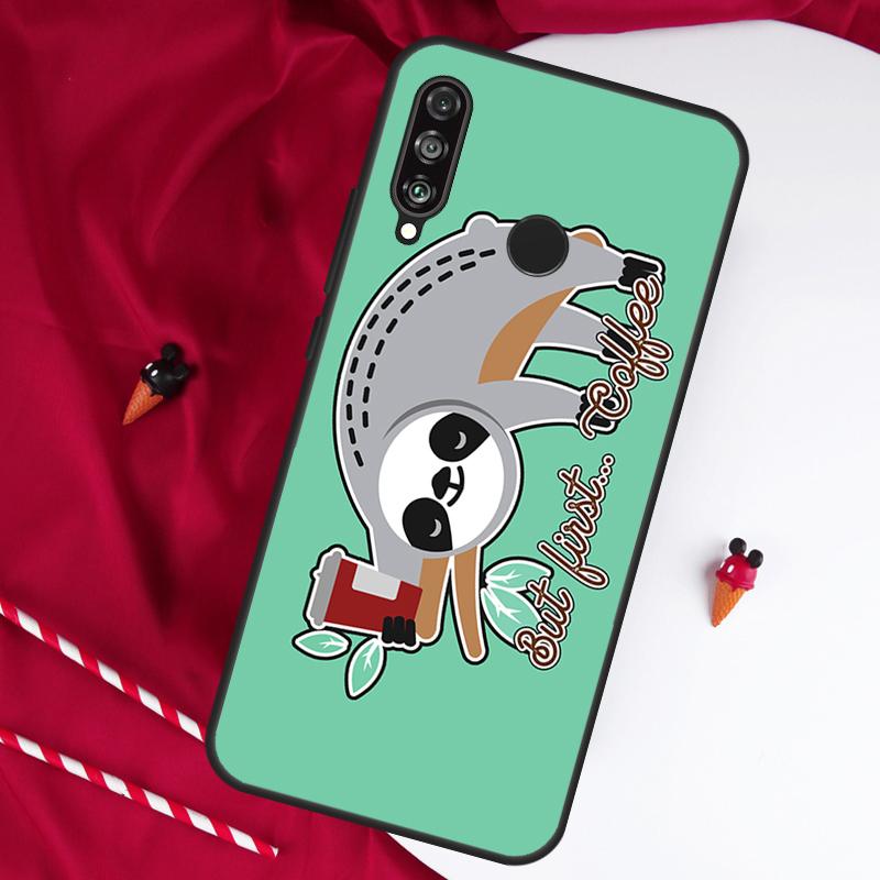 Sloth For Huawei Nova 12i 11i 8i 12s 9 10 SE Y90 Y60 Y70 Y72 Y61 Y91 P20 P30 P40 Lite P60 Pro Case