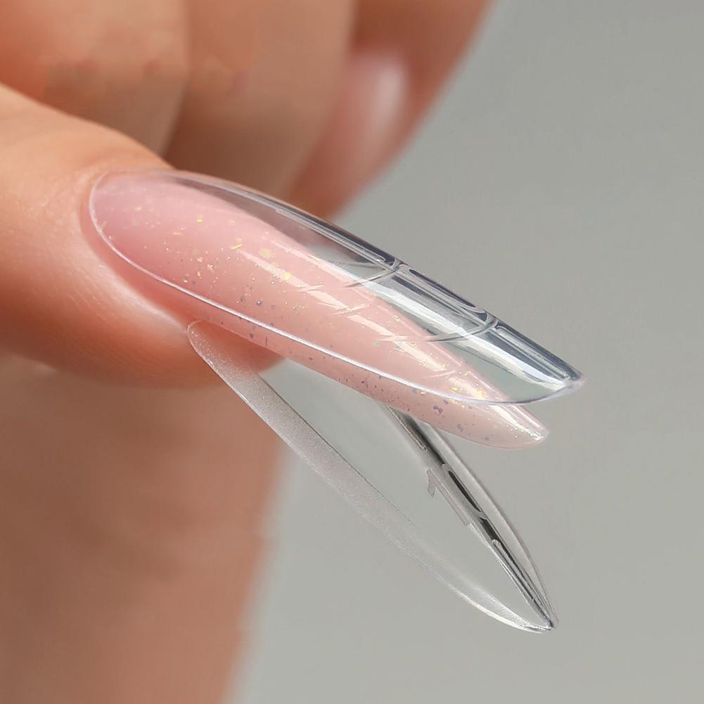 Hochwertige Sandwich-Nagelmaske für schnelle Nagelverlängerung, papierlose Schiene, Kristalllichttherapie, keine Schablonenherstellung erforderlich, exklusiv für Nagelstudios