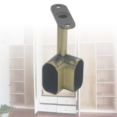 Lot de 2 supports d'angle en alliage pour tringle de garde-robe, montage au plafond, levier