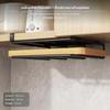 Large No Drill Under Cabinet Hanging Organizer, ivory Carbon Steel Kitchen Storage Rack,