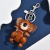 Handgefertigter Leder-Tier-Schlüsselanhänger, Koala Elefant Stil Taschenanhänger, Vintage pflanzlich gegerbte Leder Schmuck Accessoires