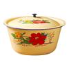 Bol de esmalte Clásico Vintage Recipientes de esmalte para pasteles con tapa Pequeño Multifuncional Cuenco de sopa de esmalte Bol para servir ensaladas Asiático