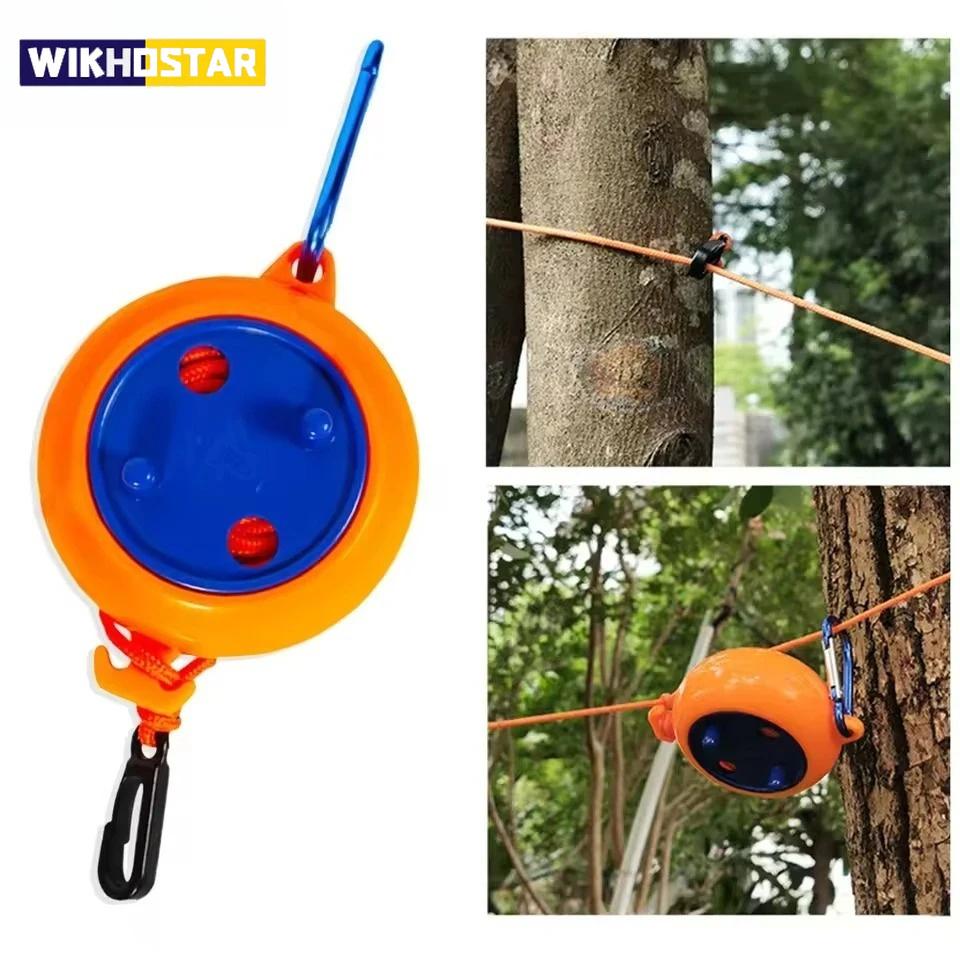 1Pcs 10M Clothesline Laundry Drying Rope Outdoor Clothes Line Windproof Anti-slip Retractable Cord for Hotel Camping Accessories