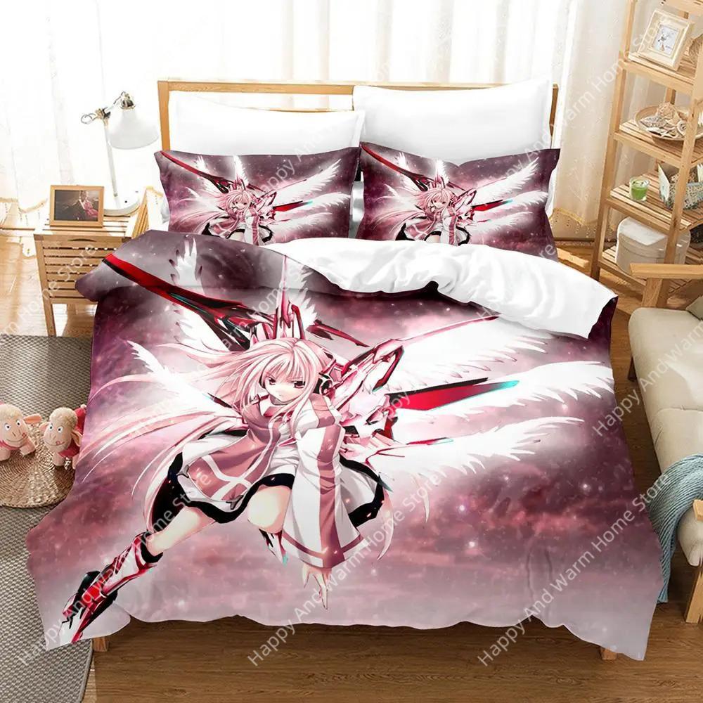 Angel Girl Beding Set Single Twin Ful Quen King-Sized Dimensionsd Dimensions Bed Linen Set Adult People Young Boys Bedrom Duvetcover Sets Anime Parure