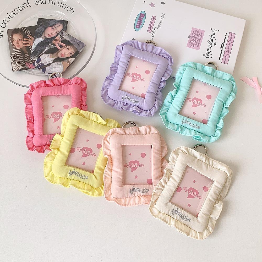 Portable Fabric Pillow Photo Holde Bag Pendant Photo Storage Picture Frames Photo Card Sleeves