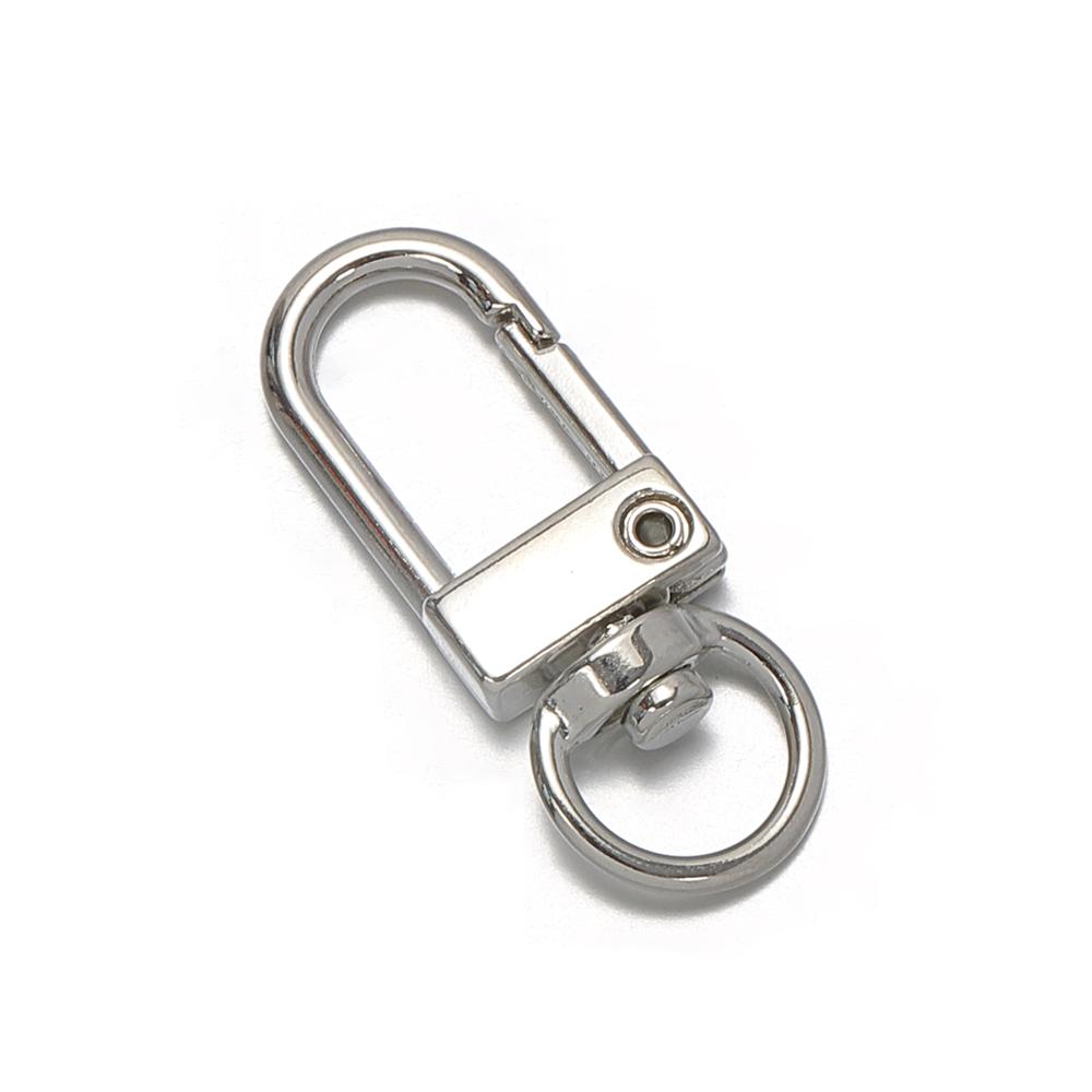 5/10 Stück Karabiner mit Drehgelenk Gold Silber Beschichtet Hummerklauen Haken Schlüsselringe für Handwerk DIY Schmuckherstellung