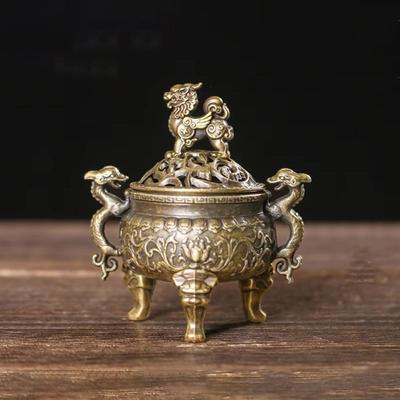 Animal Foot Plate Incense Burner Alloy Three Legged Stove  Tea Ceremony Home Decoration