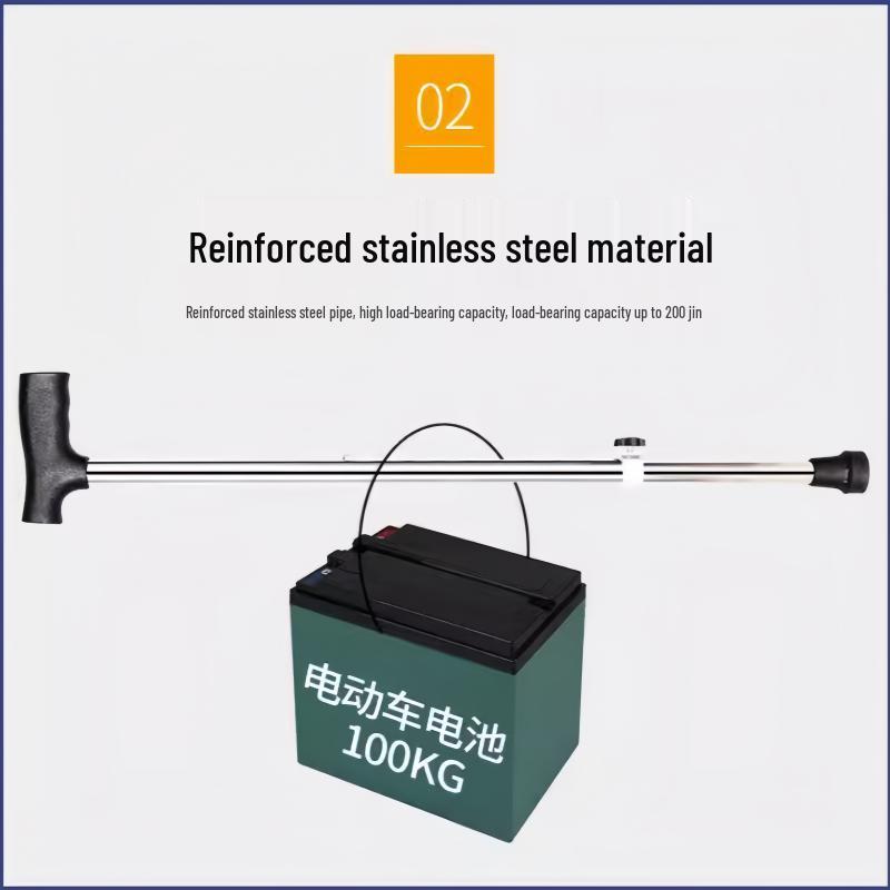 Rutschfester, teleskopierbarer Gehstock aus Edelstahl für Menschen mit Behinderung – leicht und robust