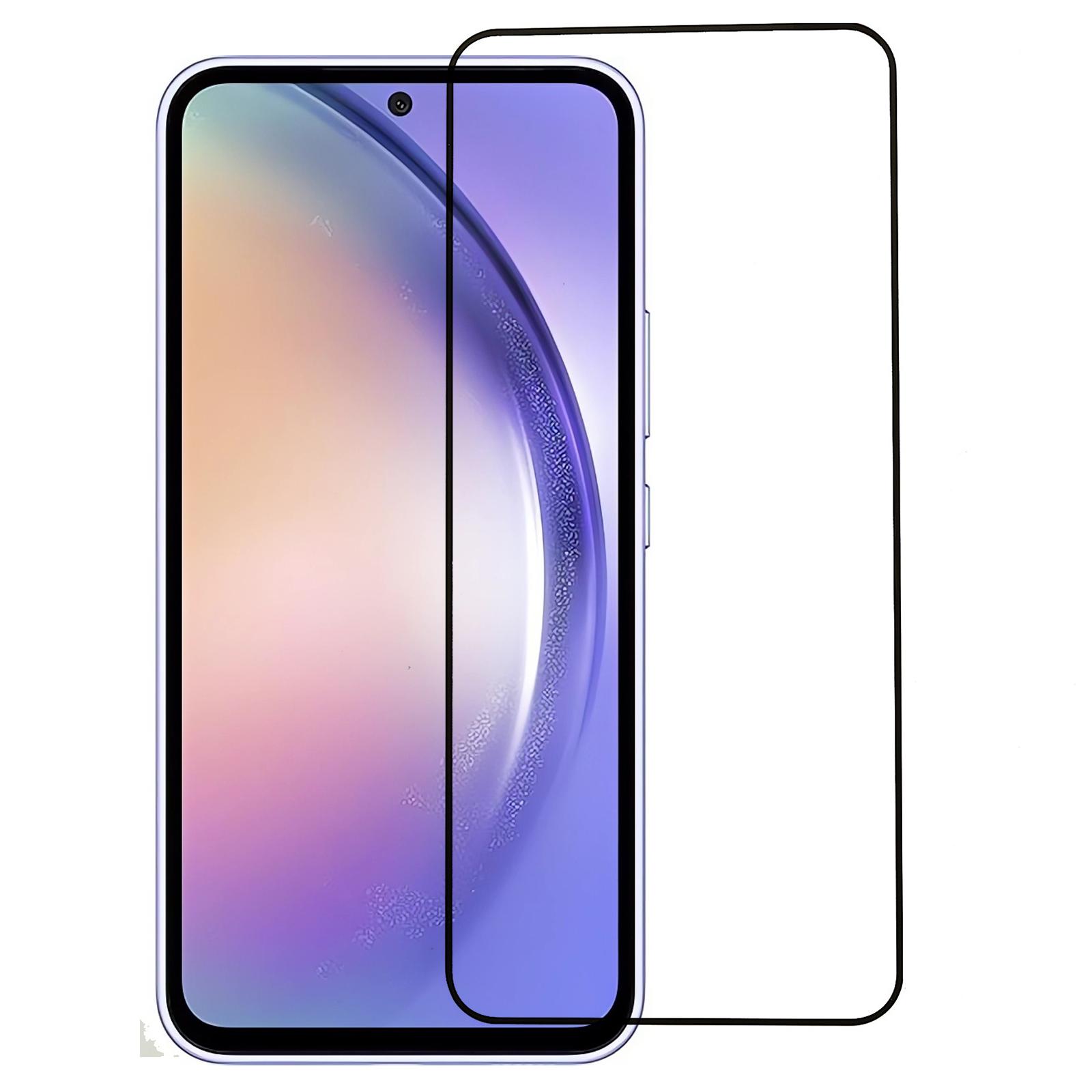

For Samsung Galaxy A55 5G Full Screen Protector Tempered Glass Black Edge Ultra Clear Film Type A