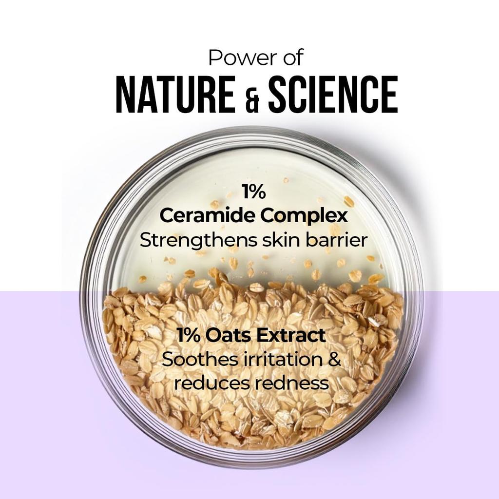 Dr. Sheth's Oats & Ceramide Sensitive Skin Moisturizer 100 G | Oil-Free Lightweight Hydration for Men & Women