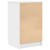 Nightstand White 39x35x65 Cm Engineered Wood