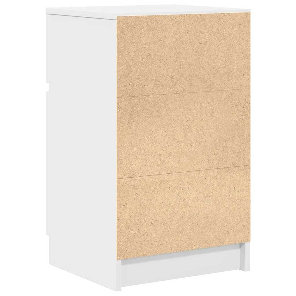 Nightstand White 39x35x65 Cm Engineered Wood