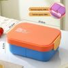 Nordic-Style Stainless Steel Lunch Box with Compartments, Fork, and Spoon - Microwave Safe