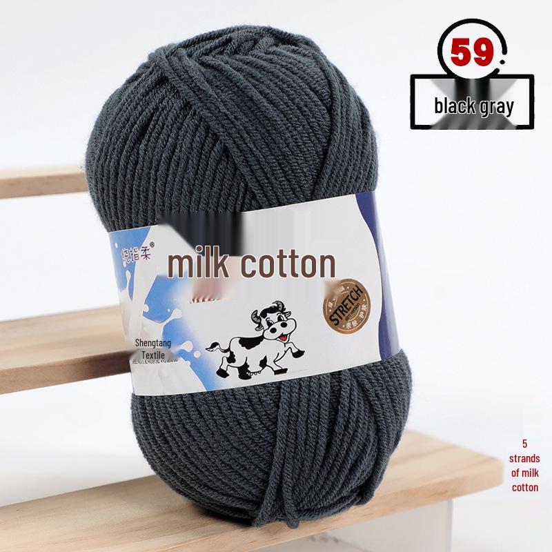 Filato di Cotone Lattiginoso a 5 Fili per Maglia & Uncinetto - Kit Fai da Te per Sciarpa, Coperta Lavorate a Mano di Spessore Medio